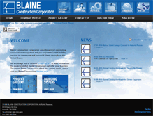 Tablet Screenshot of blaineconstruction.com